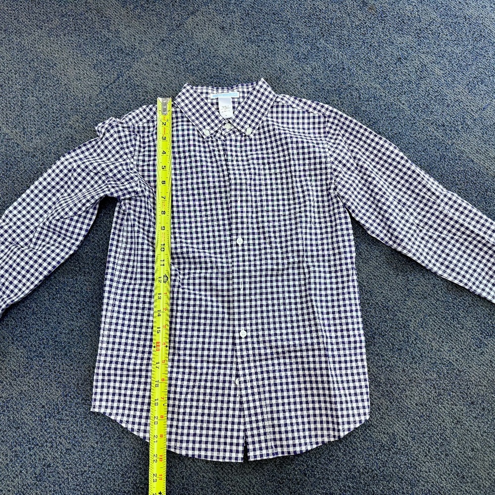 Janie and Jack Boys Gingham Shirt Size 8 Like New